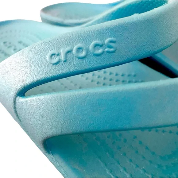Crocs Kade II Women’s Sandals 10 Aqua Flip Flop Slides - Picture 6 of 9